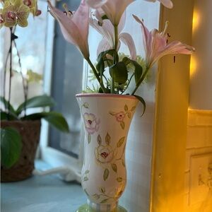 Vintage Tracy Porter Floral Ceramic Vase